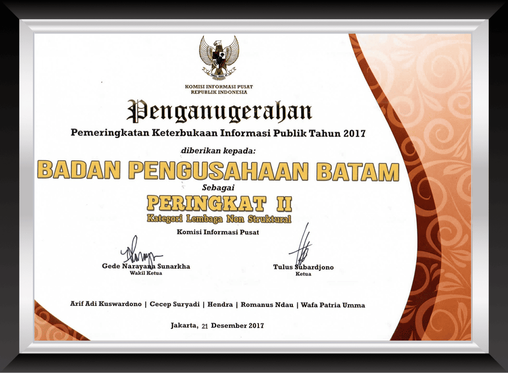 Penganugerahan Pemeringkatan Keterbukaan Informasi Publik
